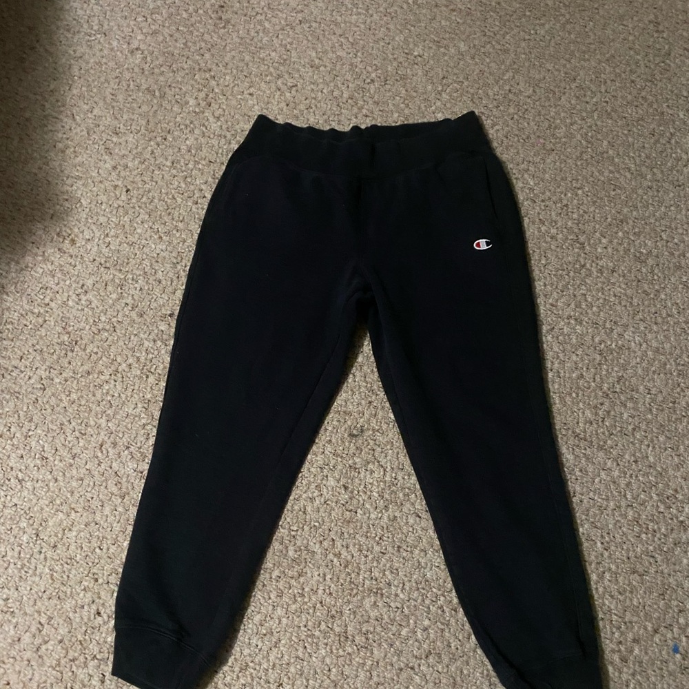 Champion Black Sweatpants with Logo